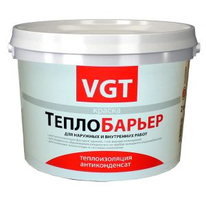 ВГТ Краска ВД-АК-1180 теплоизоляционная "ТеплоБарьер" 9л/5кг ― Оптовая продажа строительных материалов ТД "Одис"