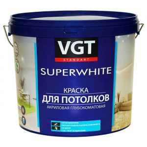ВГТ Краска ВД-АК-2180 для потолков супербелая 15кг ― Оптовая продажа строительных материалов ТД "Одис"