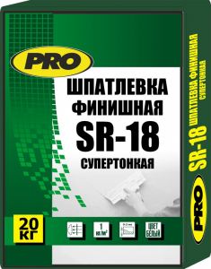 PRO SR-18 Шпатлевка финишная супертонкая для внутренних работ 20кг ― Оптовая продажа строительных материалов ТД "Одис"