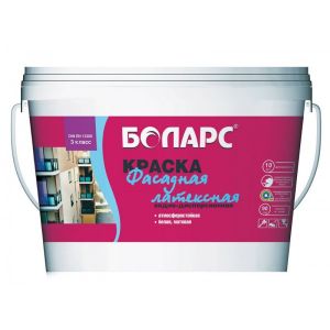 БОЛАРС Краска водно-дисперсионная ФАСАДНАЯ ЛАТЕКСНАЯ 15кг  ― Оптовая продажа строительных материалов ТД "Одис"