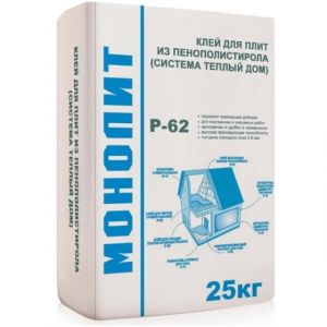 МОНОЛИТ Р-62 Клей для приклеивания плит из пенополистирола 25кг ― Оптовая продажа строительных материалов ТД "Одис"