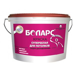 БОЛАРС Краска водно-дисперсионная СУПЕРБЕЛАЯ ДЛЯ СТЕН И ПОТОЛКОВ 15кг ― Оптовая продажа строительных материалов ТД "Одис"