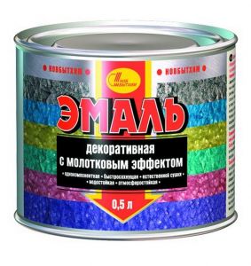 НБХ Эмаль с молотковым эффектом серебристо-стальная 0,5л ― Оптовая продажа строительных материалов ТД "Одис"