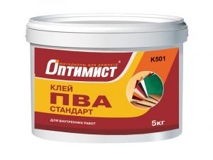 ОПТИМИСТ K501 Клей ПВА стандарт для внутренних работ 2,3кг ― Оптовая продажа строительных материалов ТД "Одис"