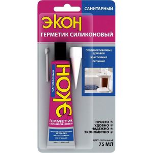 ЭКОН Герметик силиконовый санитарный 280мл белый ― Оптовая продажа строительных материалов ТД "Одис"