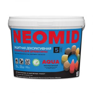НЕОМИД Bio Color Aqua Пропитка защитная декоративная для древесины 9л морозное небо ― Оптовая продажа строительных материалов ТД "Одис"