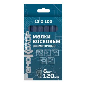 РемоКолор Мелки разметочные восковые синие, 120 мм, 6 шт. , (шт.) ― Оптовая продажа строительных материалов ТД "Одис"