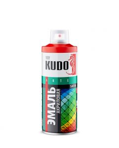 KUDO САТИН Краска аэрозольная акриловая KU-0A1023, 520мл RAL 1023 ярко-желтая ― Оптовая продажа строительных материалов ТД "Одис"