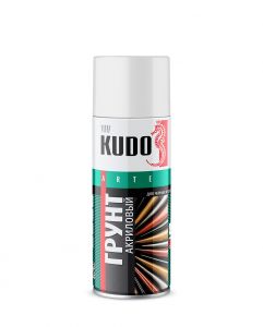 KUDO Грунт акриловый аэрозольный KU-2104, 520мл белый ― Оптовая продажа строительных материалов ТД "Одис"