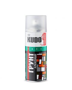 KUDO Грунт аэрозольный KU-2001, 520мл серый ― Оптовая продажа строительных материалов ТД "Одис"