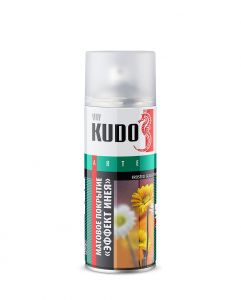 KUDO Покрытие декоративное для стекла KU-9031, 520мл эффект инея ― Оптовая продажа строительных материалов ТД "Одис"